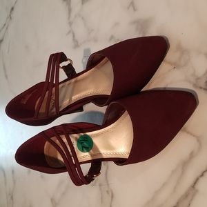 Maroon Strappy Heels